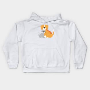 I LOVE DOG CAT Kids Hoodie